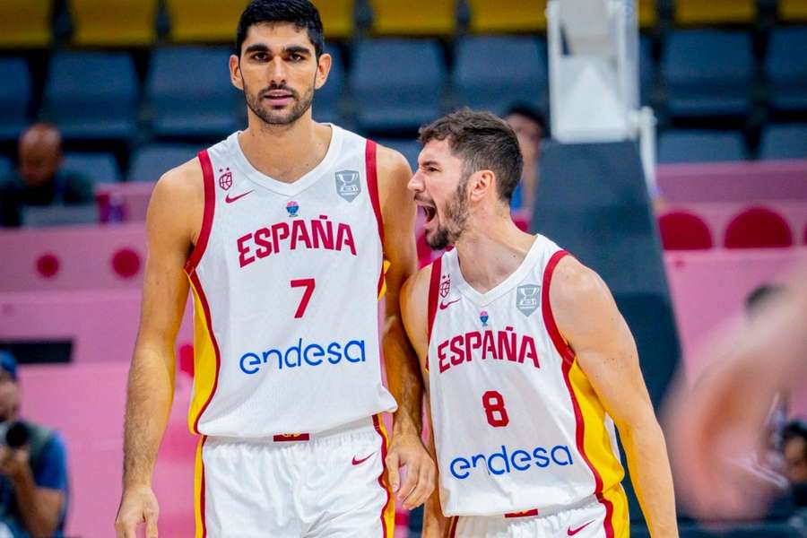 Santi Aldama y Darío Brizuela, en el España-Bosnia.
