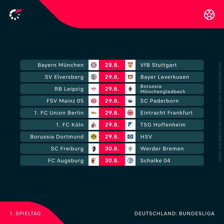 1. Spieltag: Bundesligasaison 2026/27 1. Spieltag: Bundesligasaison 2026/27