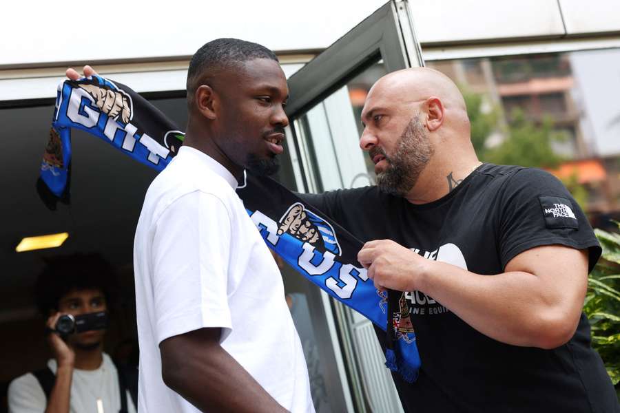 Marcus Thuram antes de ser apresentado como jogador da Inter de Milão