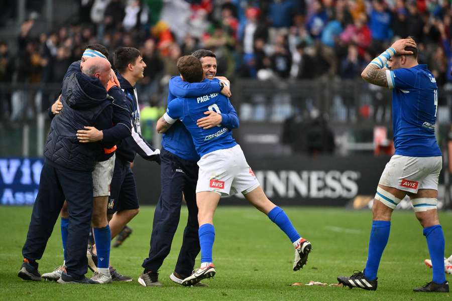 La gioia dell'Italia dopo la vittoria