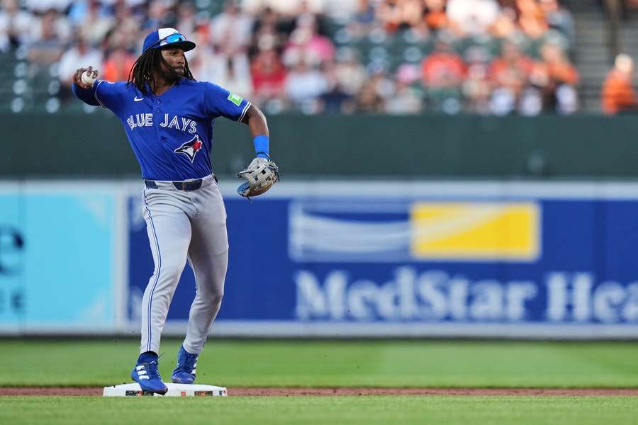 Blue Jays' Charles McAdoo fields during his MLB debut 2026 Blue Jays' Charles McAdoo fields during his MLB debut 2026