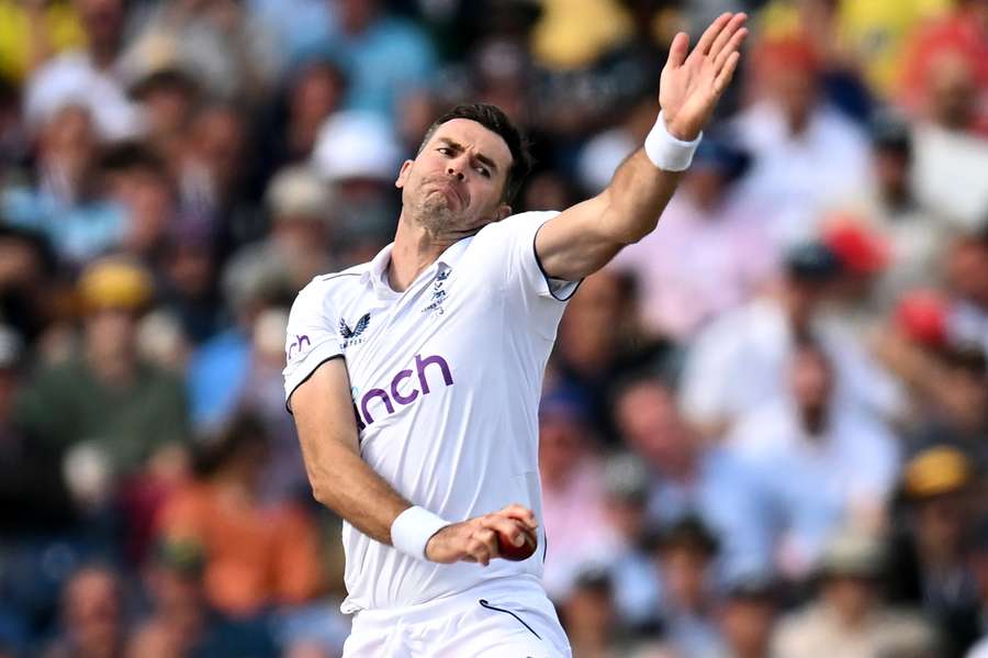 England's James Anderson bowls on the opening day of the fourth Ashes cricket Test match