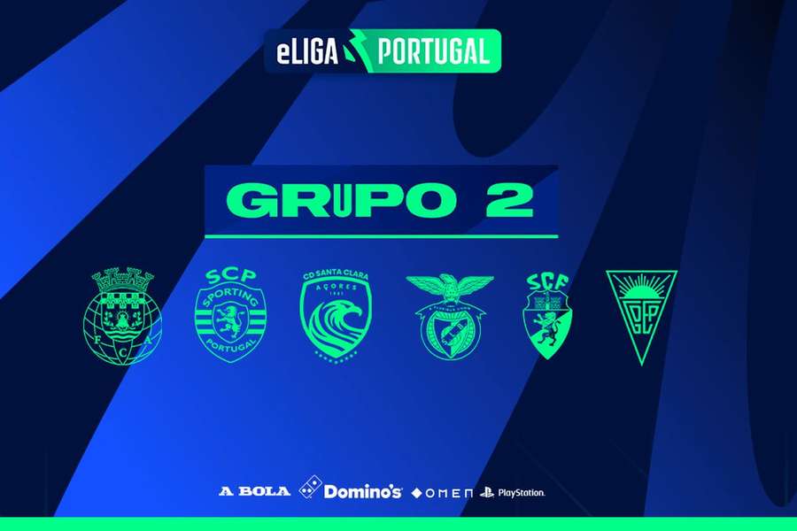 As equipas do Grupo 2 da eLiga Portugal