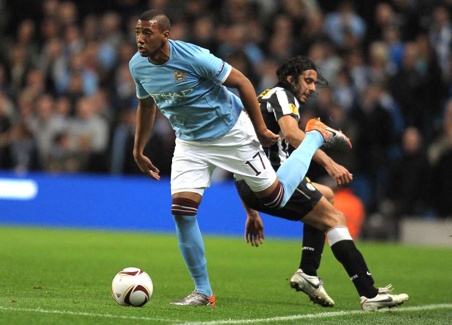 Jerome Boateng in a Manchester City shirt Jerome Boateng in a Manchester City shirt
