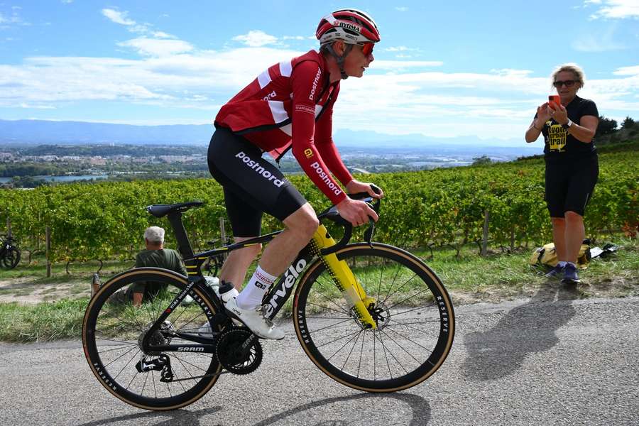 Jonas Vingegaard during his training session on Saturday
