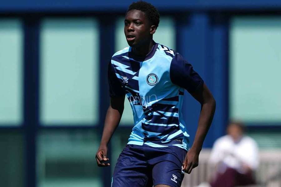 Micah Olabiyi in action for Wycombe Wanderers Micah Olabiyi in action for Wycombe Wanderers