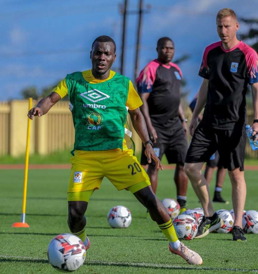 Muleme během tréninku.