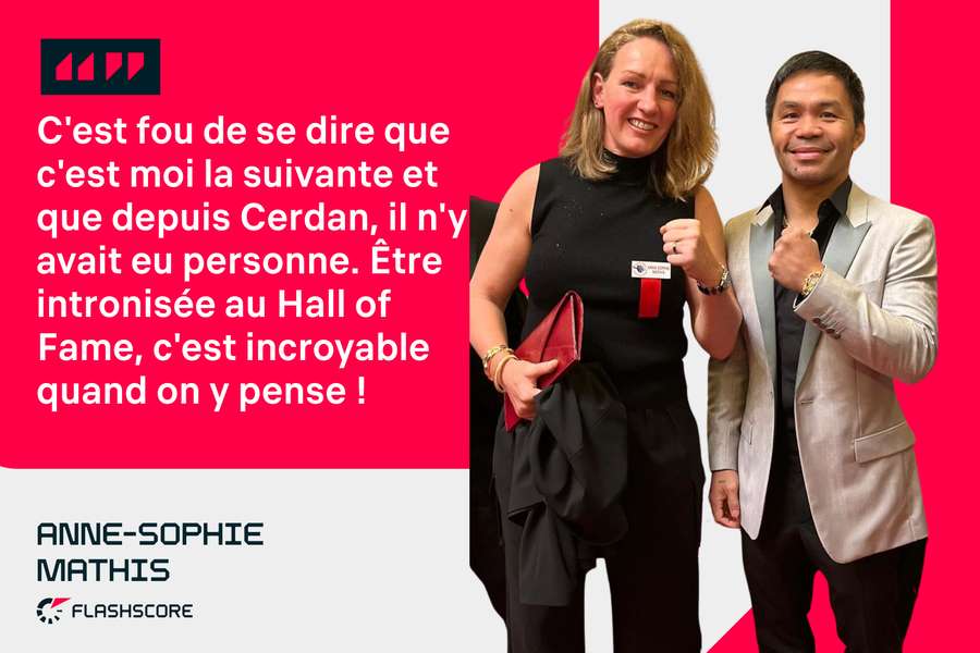 Anne-Sophie Mathis est entrée au Hall of Fame avec Manny Pacquiao Anne-Sophie Mathis est entrée au Hall of Fame avec Manny Pacquiao