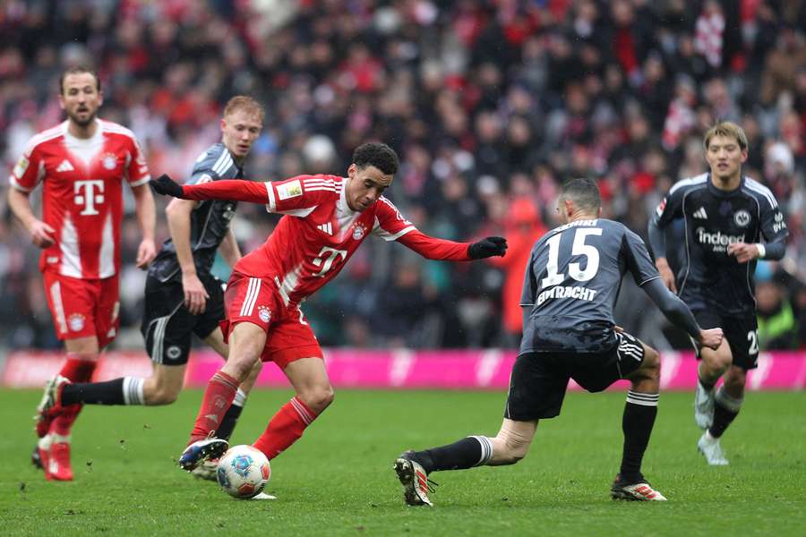 Gegen Frankfurt war Musiala (M.) wieder fast der Alte