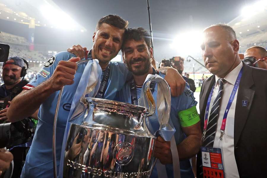 Rodri e Gundogan ganharam a Liga dos Campeões há duas temporadas