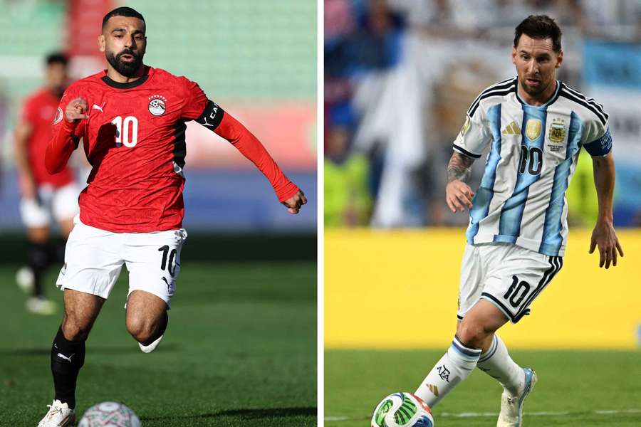 Salah e Messi: os protagonistas de Egito e Argentina Salah e Messi: os protagonistas de Egito e Argentina