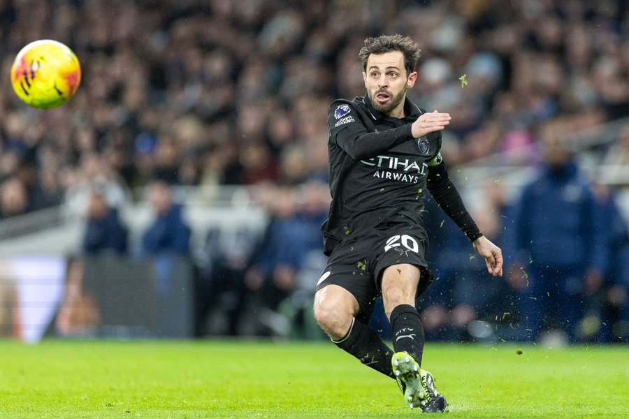 Bernardo Silva in action for Man City