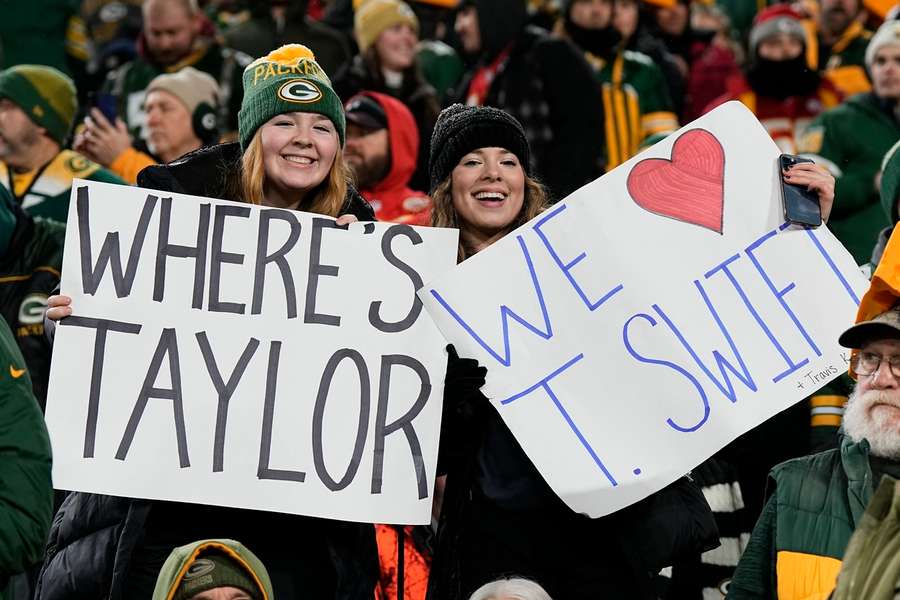 Fans van Taylor Swift en de Green Bay Packers