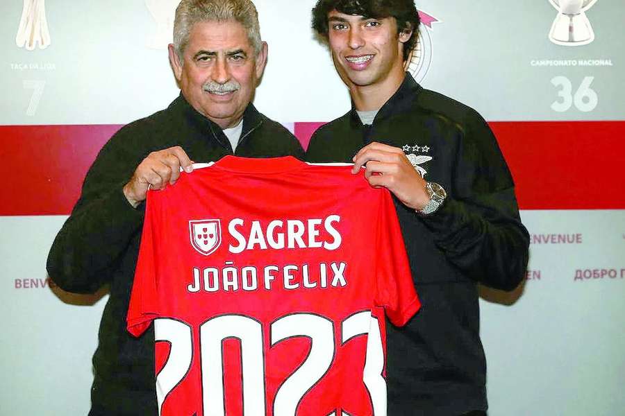 Luís Filipe Vieira com João Félix Luís Filipe Vieira com João Félix