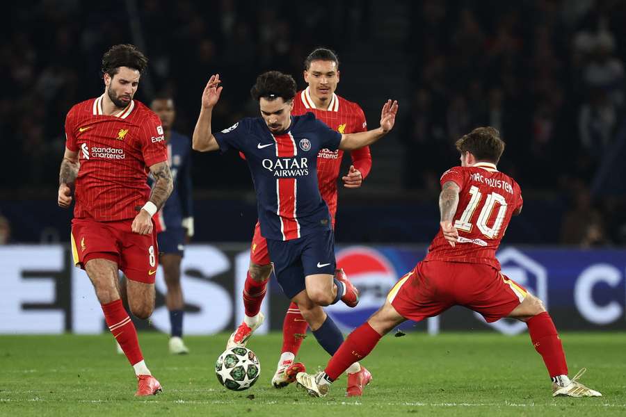 Vitinha, en el partido de ida contra el Liverpool en marzo.