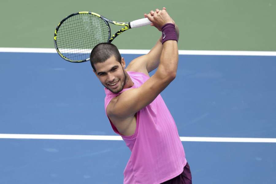 Carlos Alcaraz în meciul cu Novak Djokovic de la US Open