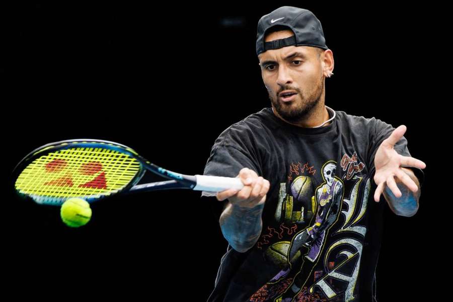 Nick Kyrgios pictured during a training session earlier this year