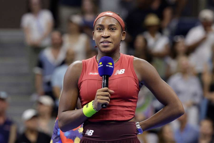 Coco Gauff dopo la vittoria.