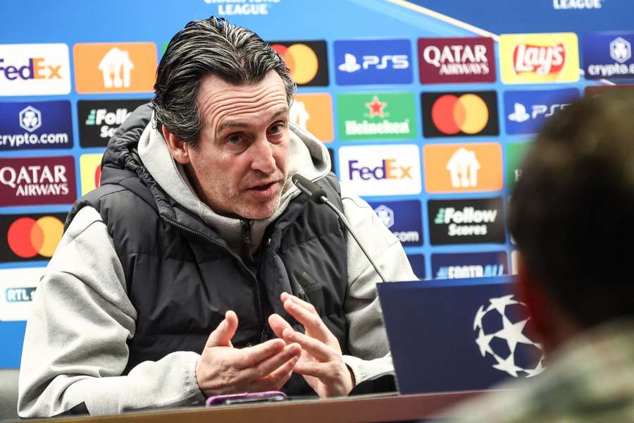 Emery, durante su rueda de prensa
