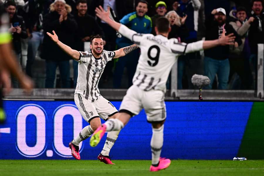 Gatti celebrou o golo pela Juventus