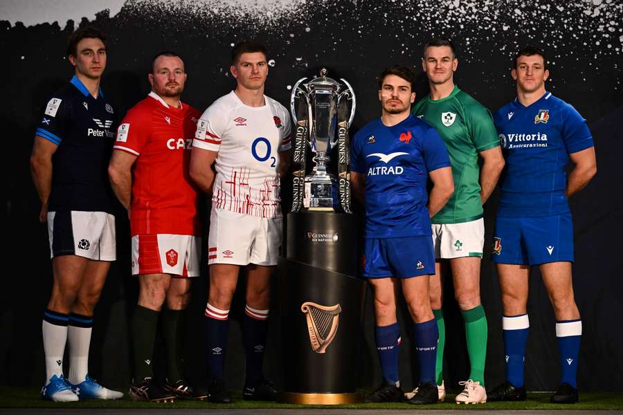 The captains of the six teams at the tournament launch