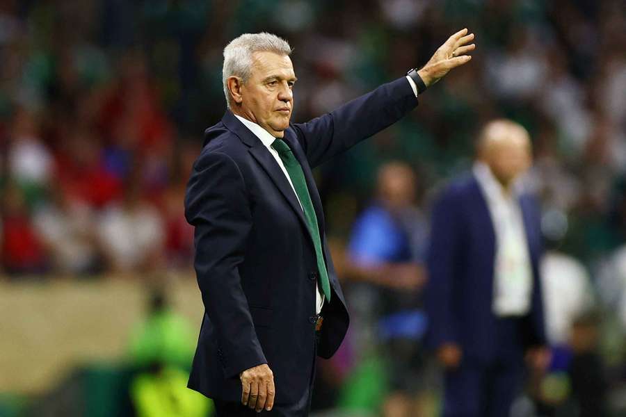 Javier Aguirre reacts on the touchline