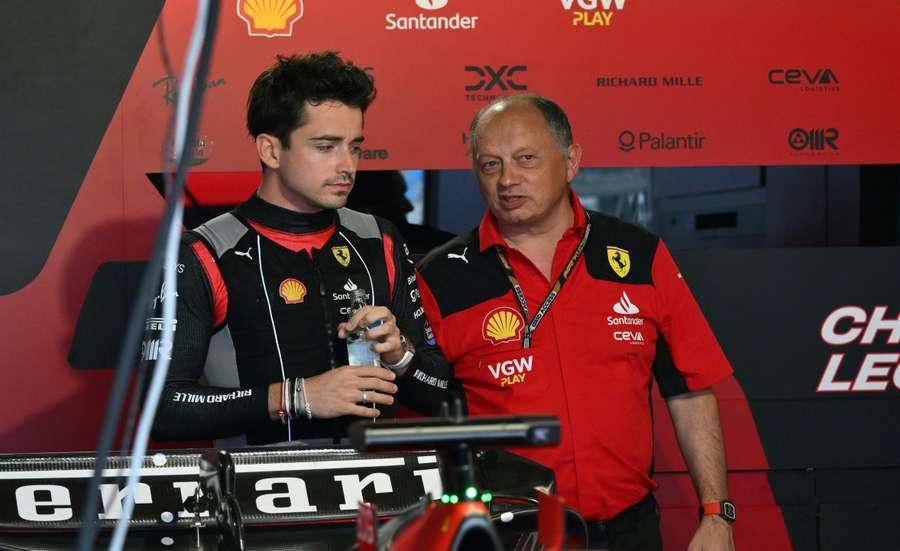 Charles Leclerc e Frederic Vasseur