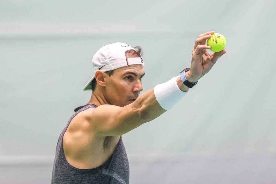 Nadal beim Training vorm abschließenden Davis-Cup-Turnier in Malaga