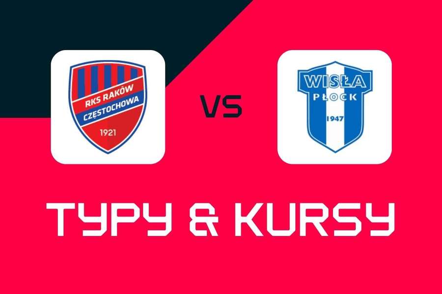 Raków Częstochowa - Wisła Płock: Typy bukmacherskie, najlepsze kursy i zakłady (Ekstraklasa) Raków Częstochowa - Wisła Płock: Typy bukmacherskie, najlepsze kursy i zakłady (Ekstraklasa)
