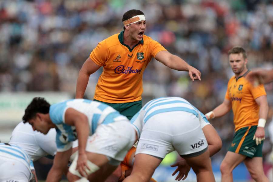 Josh Canham yells instructions during the Wallabies' recent tour of Argentina. Josh Canham yells instructions during the Wallabies' recent tour of Argentina.