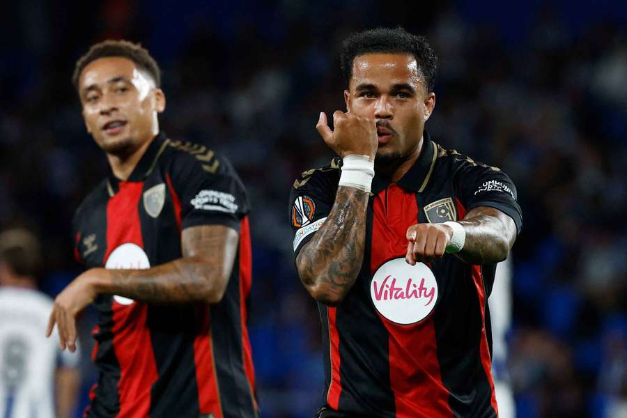 Justin Kluivert celebrates scoring Bournemouth's first goal against Real Sociedad Justin Kluivert celebrates scoring Bournemouth's first goal against Real Sociedad