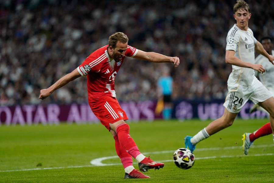 Harry Kane traf zum zwischenzeitlichen 2:0 für die Bayern Harry Kane traf zum zwischenzeitlichen 2:0 für die Bayern