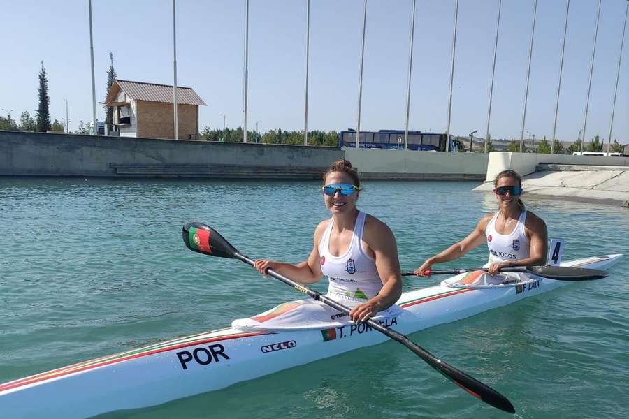 Teresa Portela e Francisca Laia, em K2 200, conquistaram as medalhas de prata