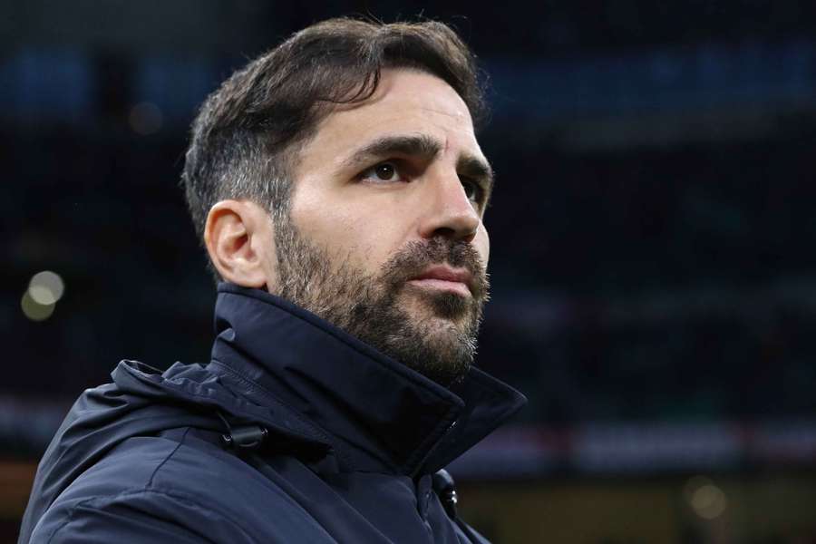 Cesc Fabregas durante el partido con el AC Milan