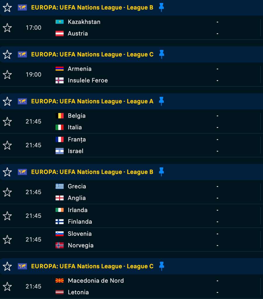 Program UEFA Nations League