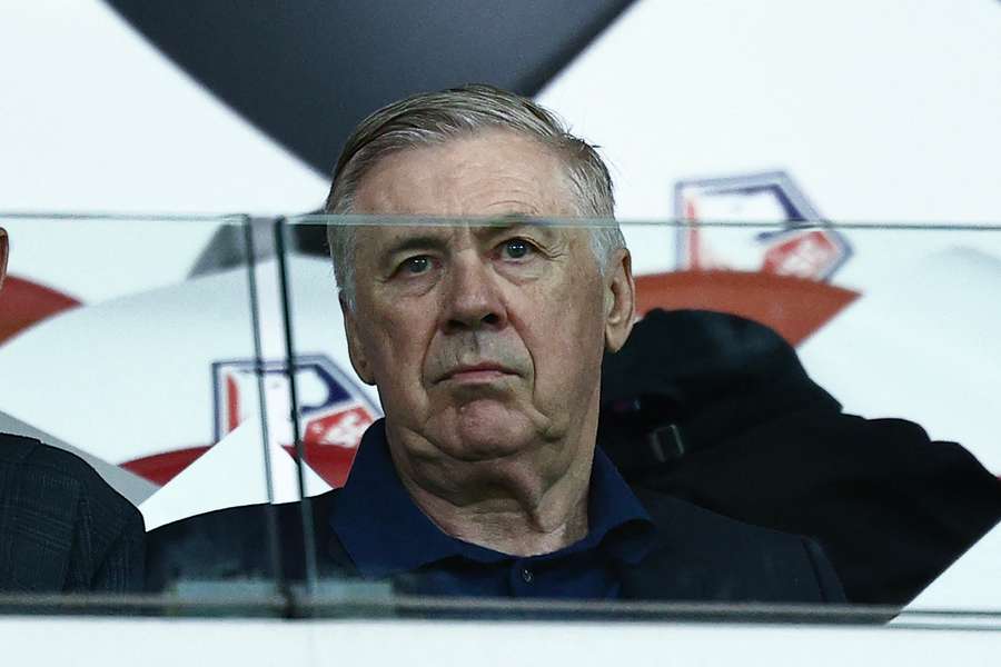 Carlo Ancelotii na trybunach podczas meczu Lille – PSG Carlo Ancelotii na trybunach podczas meczu Lille – PSG