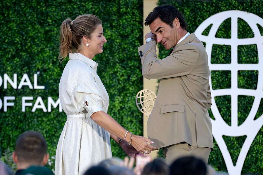 Federer s manželkou Mirkou. Federer s manželkou Mirkou.