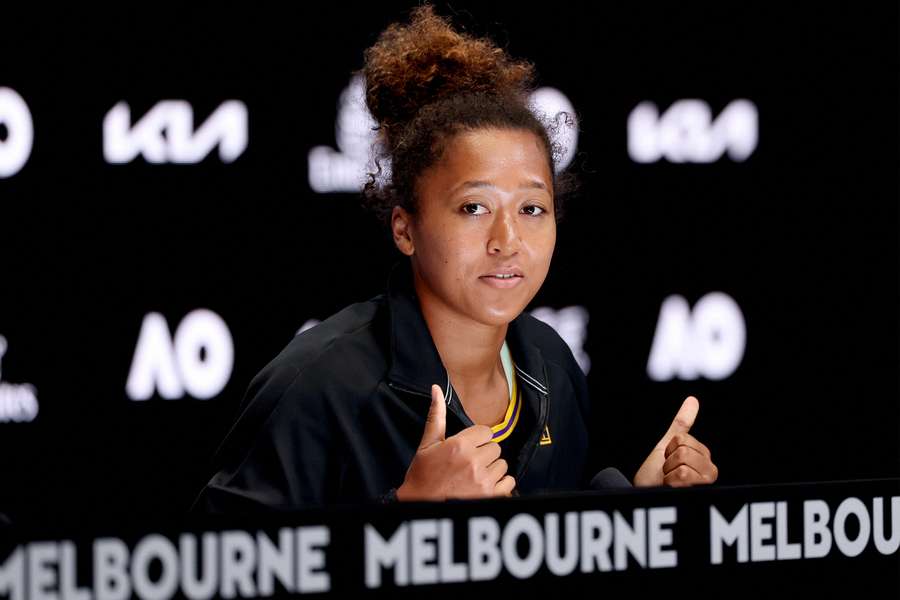 Osaka comparece en rueda de prensa.