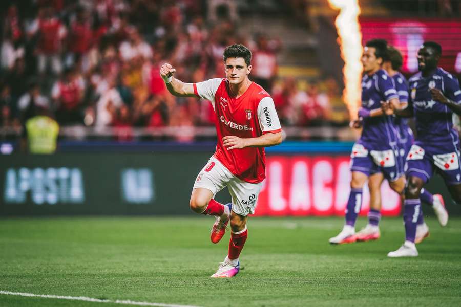 Pau Víctor festeja pelo SC Braga