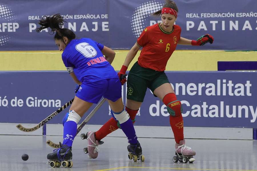 Portugal e Itália empataram a três golos em Olot, Espanha