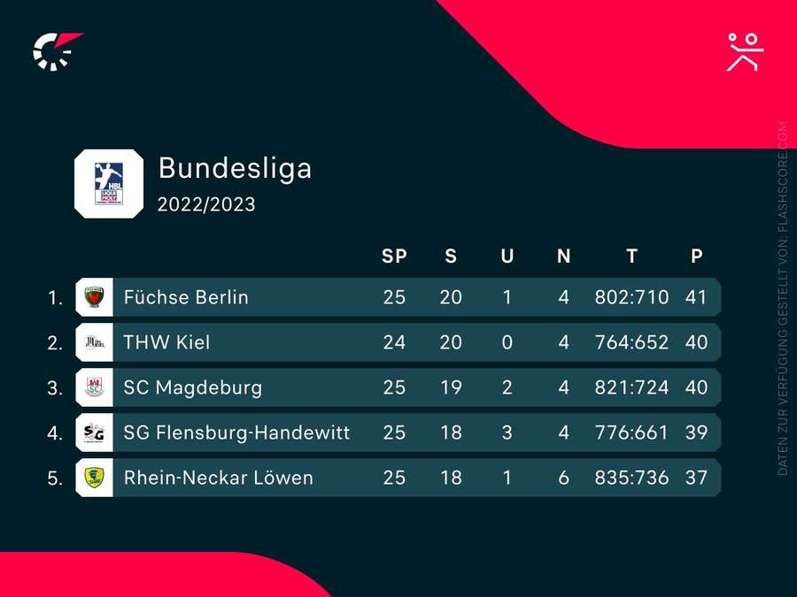 Die aktuelle Top-5 der Handball Bundesliga