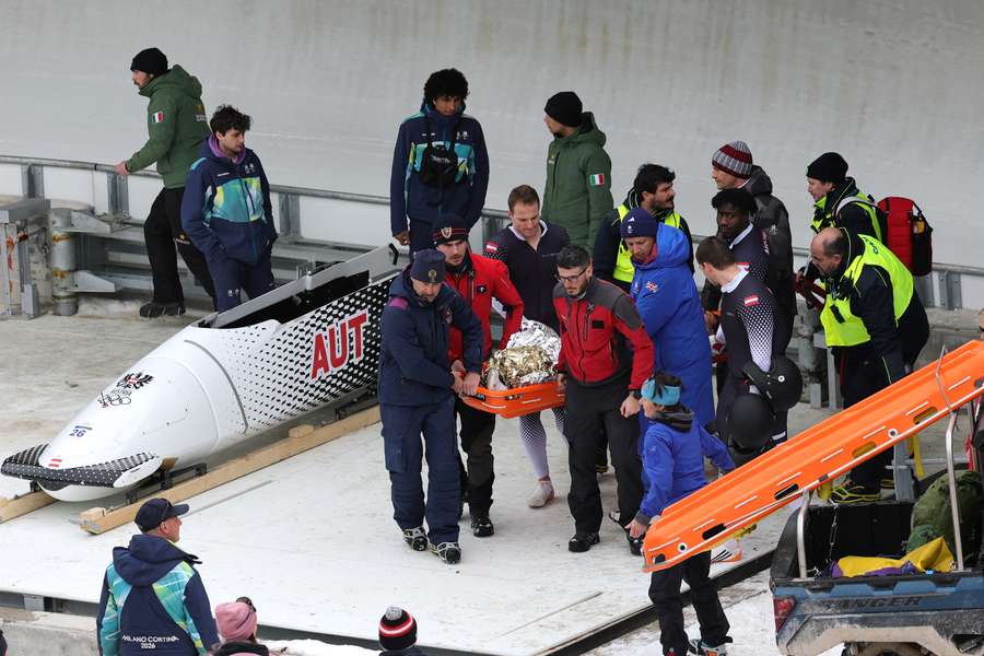 Mandlbauer po nehodě.