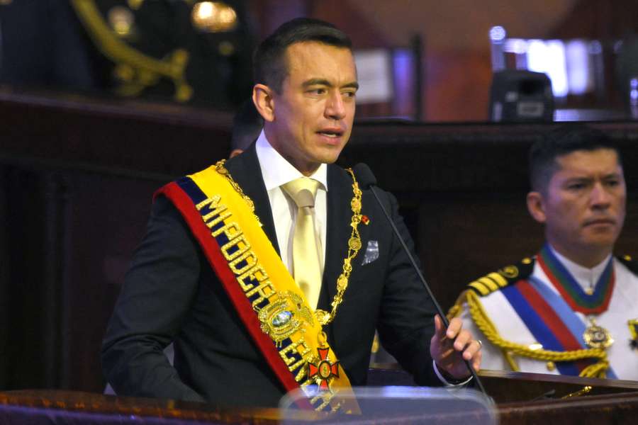 Daniel Noboa à Quito le 24 mai.