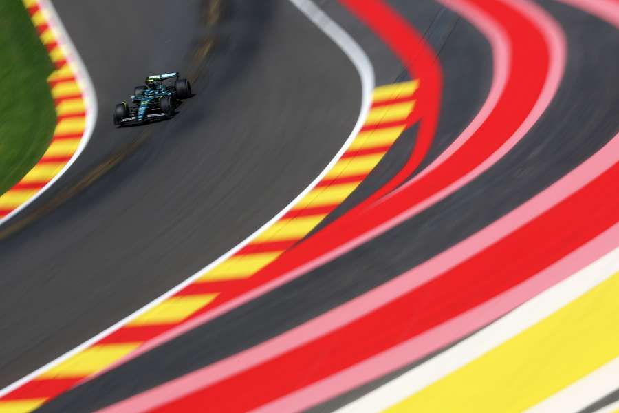 Fernando Alonso, durante los Libres del GP de Bélgica