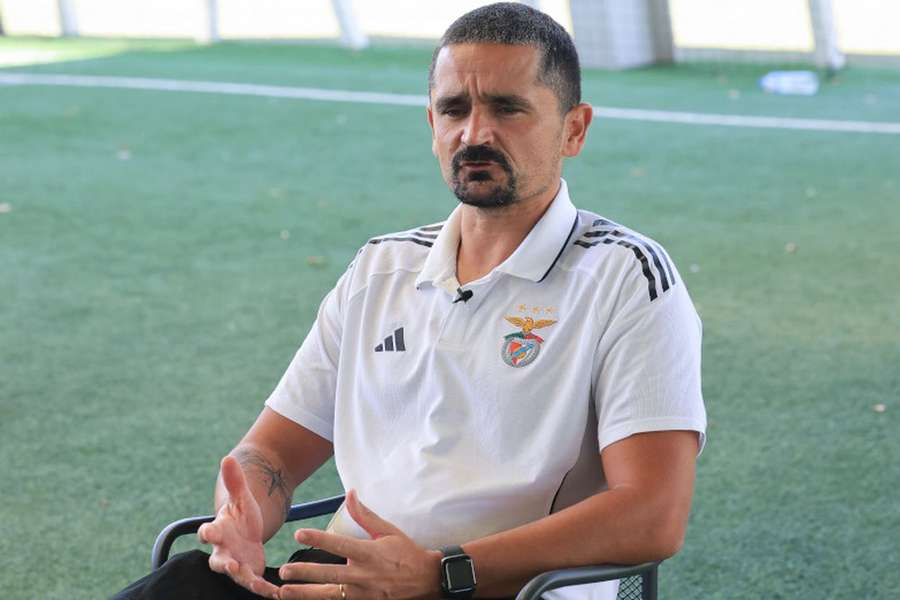 Pedro Faria, treinador dos juvenis do Benfica