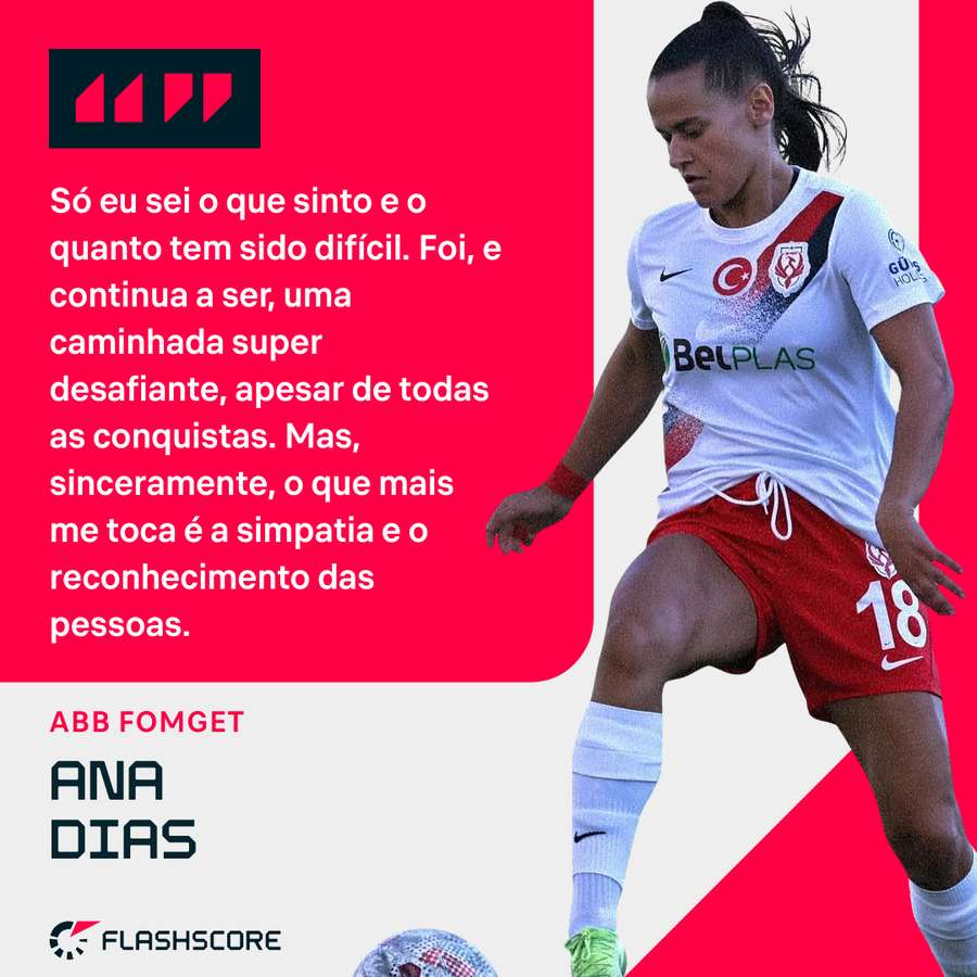 Ana Dias feliz com o trajeto percorrido