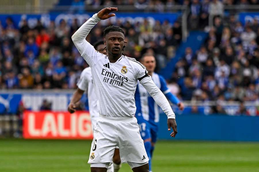 Camavinga celebra su gol