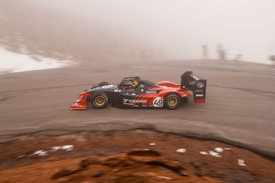Robin Shute races during the 100th running of the Pikes Peak International Hill Climb