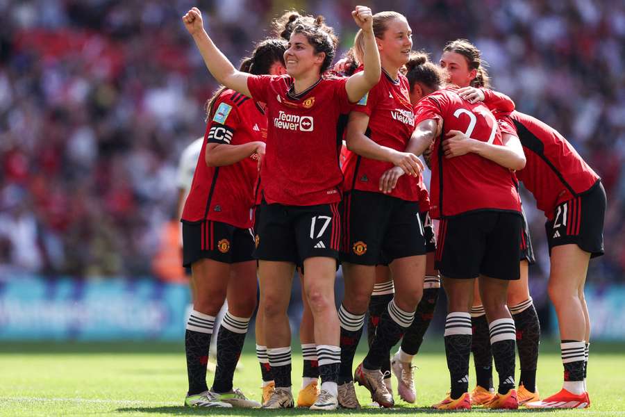 Lucia Garcia celebrates her second goal