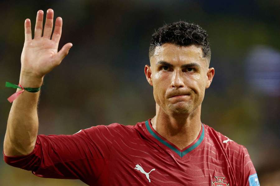 Portugal's Cristiano Ronaldo acknowledges fans after the match as Portugal qualify for the knockout stages Portugal's Cristiano Ronaldo acknowledges fans after the match as Portugal qualify for the knockout stages